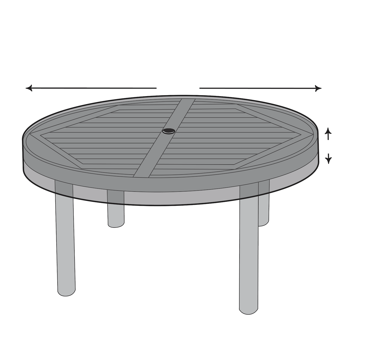 Custom Round Outdoor Table Top Cover