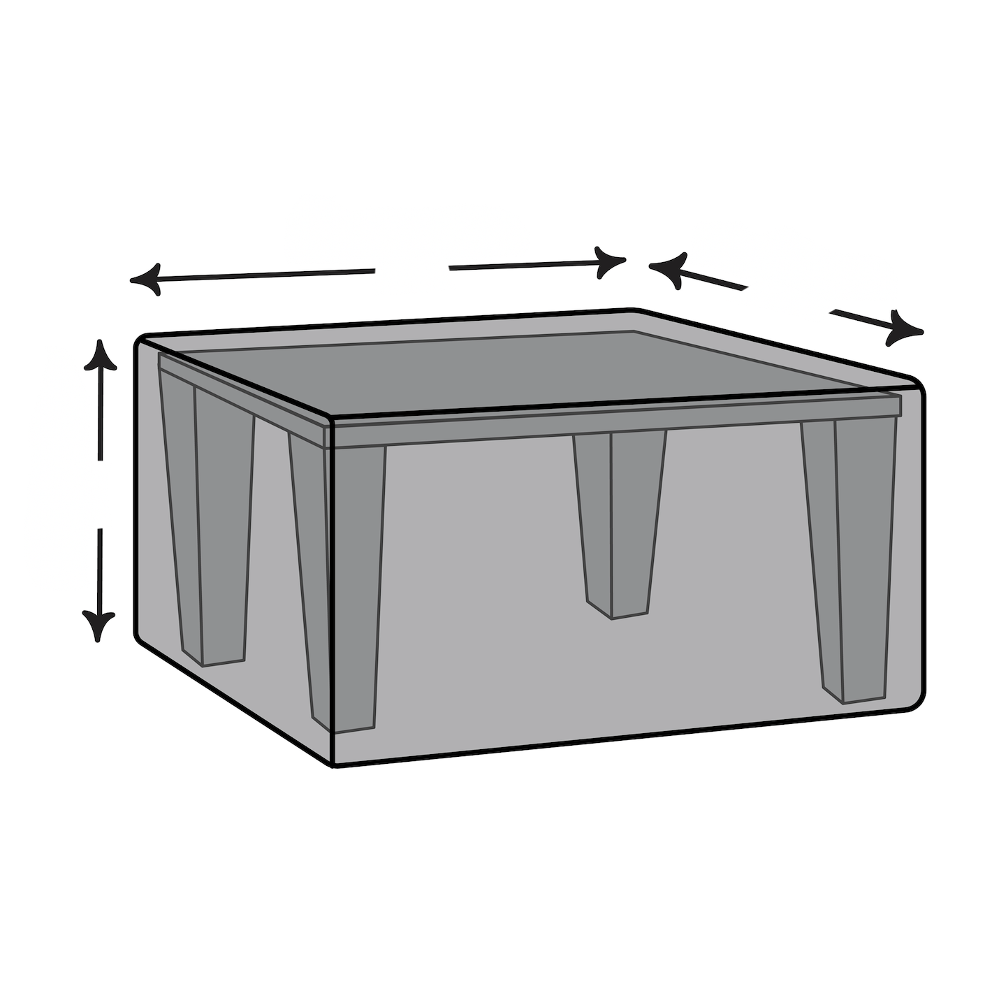Custom Square Coffee Table Cover