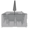 Custom Square Dining Set Cover with Umbrella