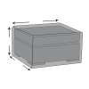 Custom Square Outdoor Ottoman Cover