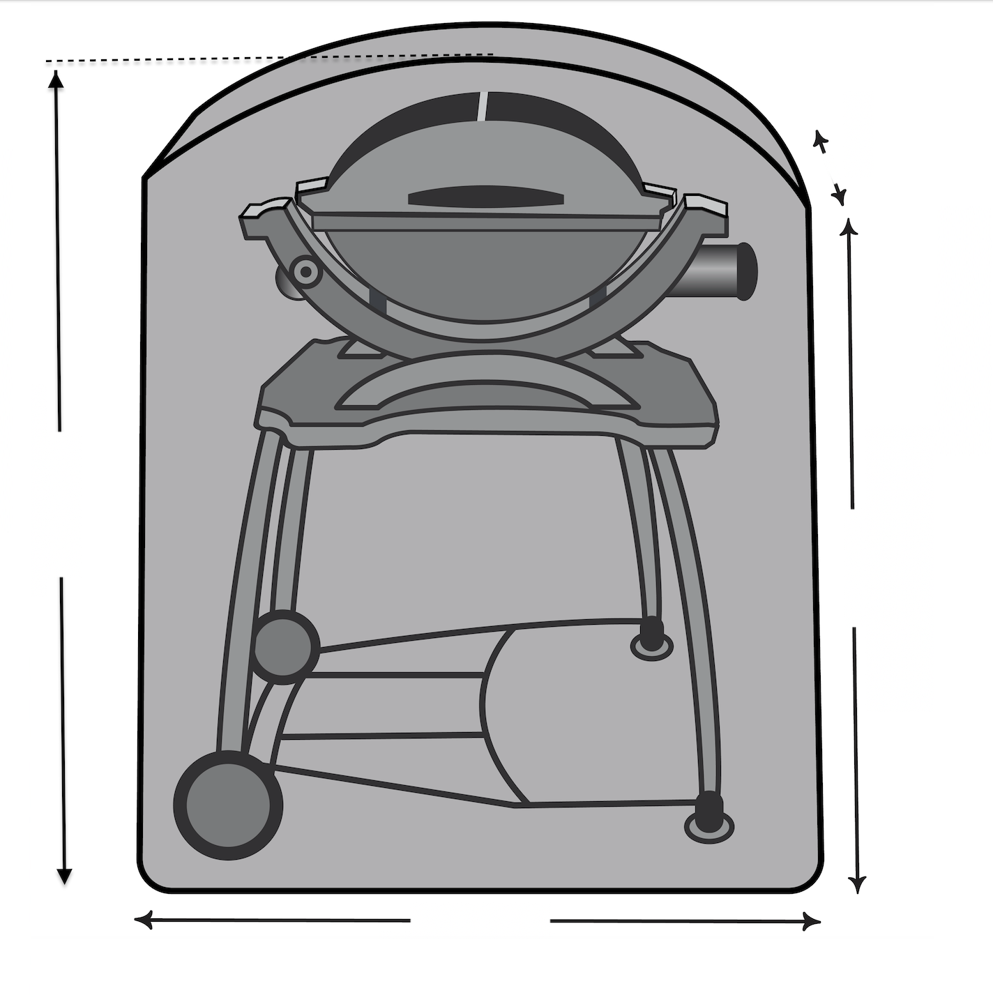 Custom Gas BBQ Trolley Cover