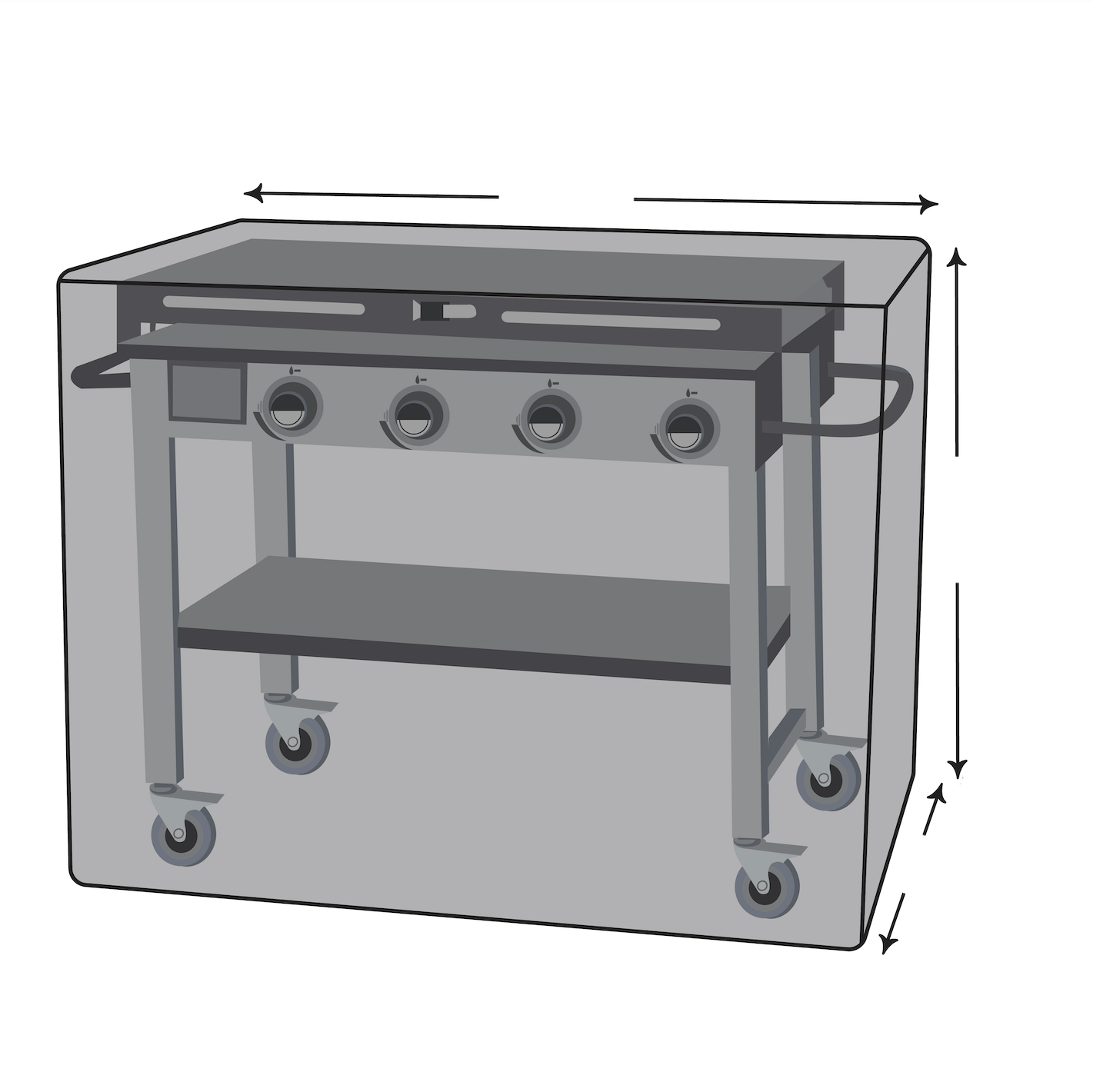 Custom Flat Top BBQ Cover