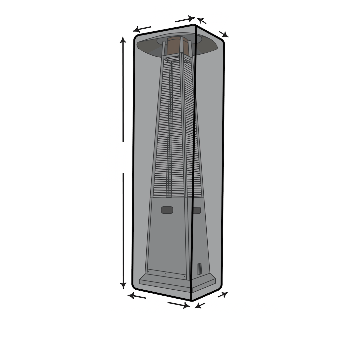 Custom Pyramid Gas Patio Heater Cover