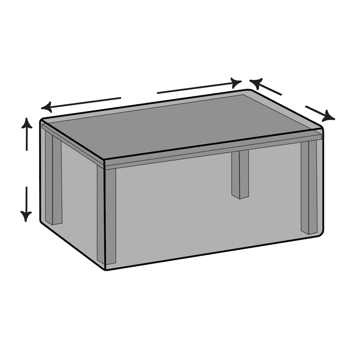 Custom Rectangular Coffee Table Cover