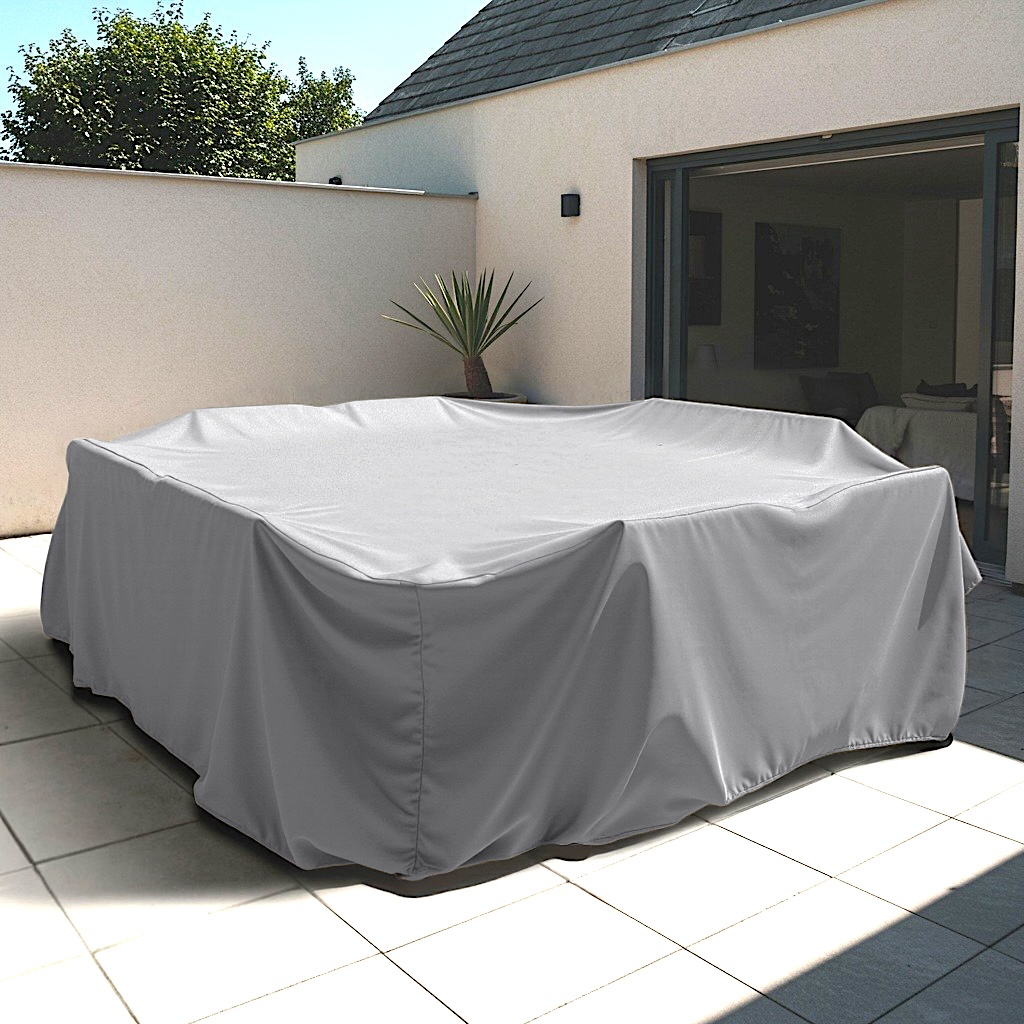 Large Grey Square Outdoor Dining Set Cover