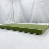 Oasis Green Bench Cushion Cover with White Piping
