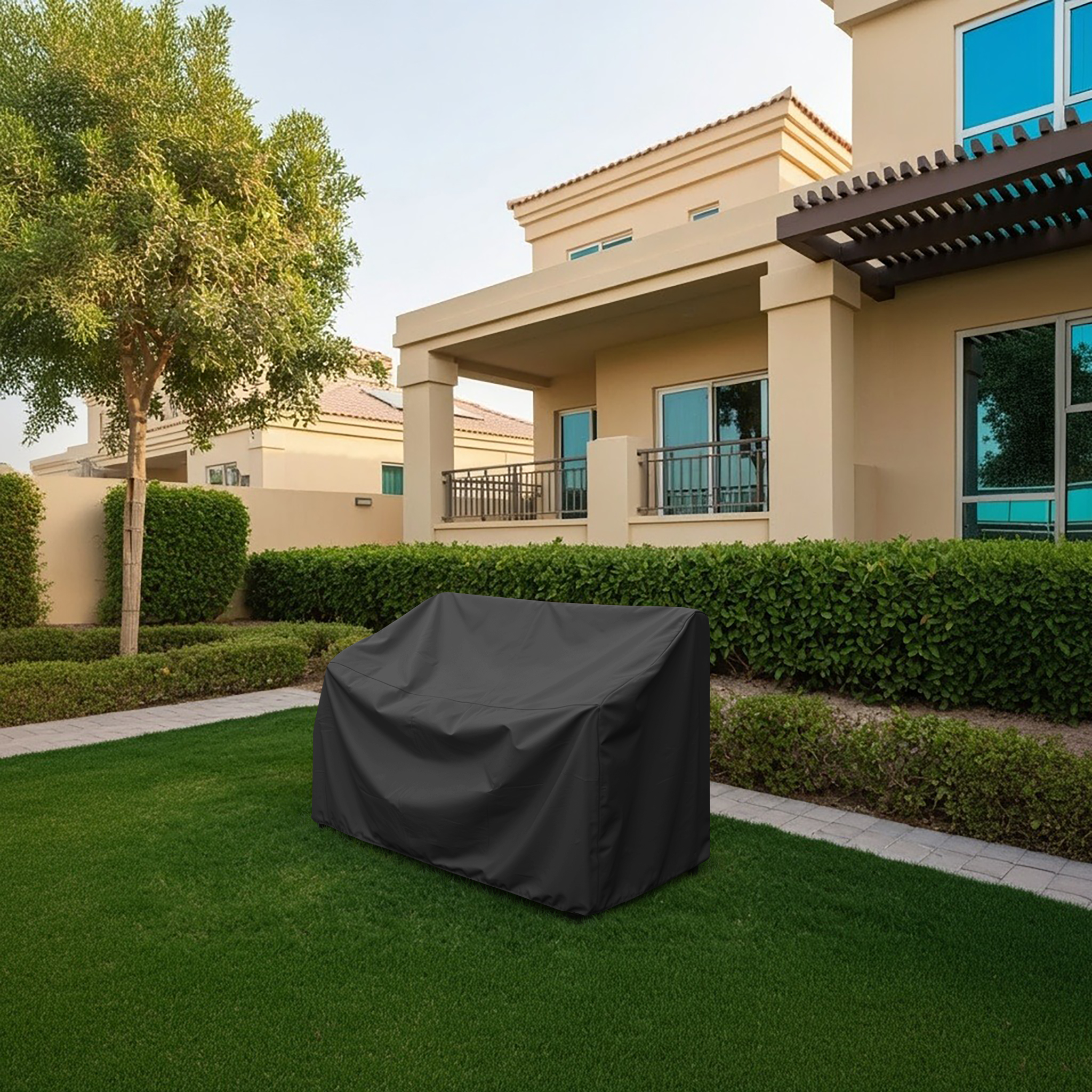 Black Outdoor Bench Cover