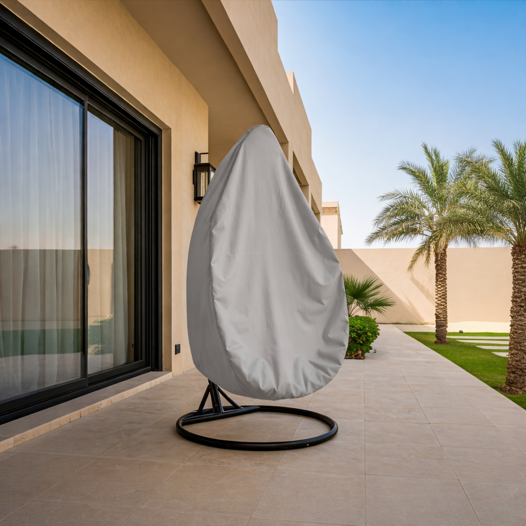 Grey Outdoor Egg Chair Cover