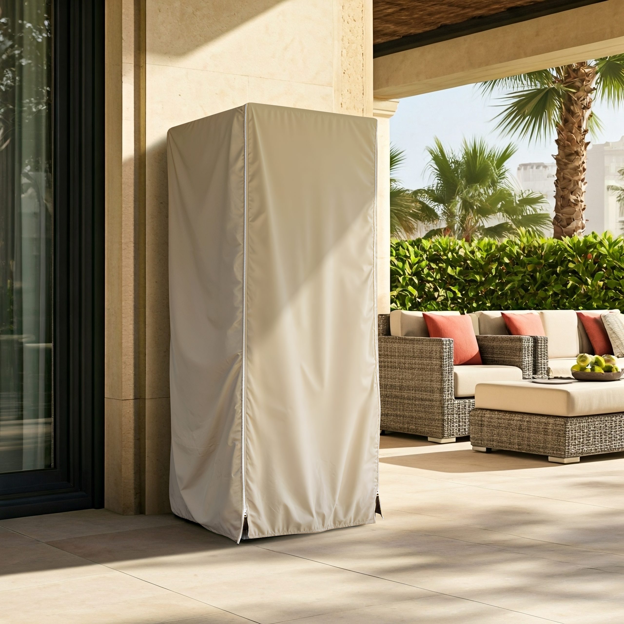 Beige Premium Outdoor Fridge Cover