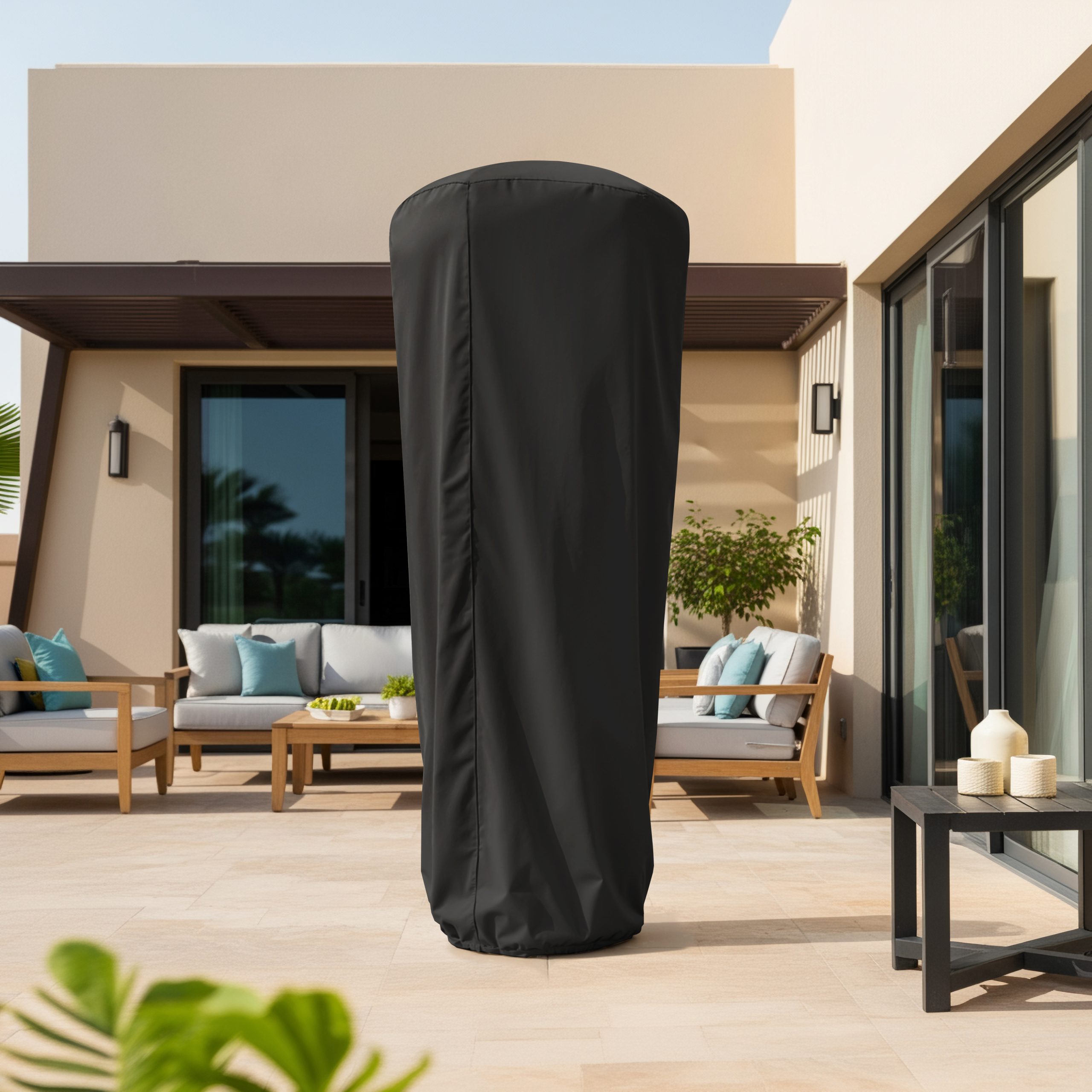 Black Outdoor Heater Cover