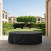 Black Oval Dining Table Cover