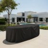 Black Patio Oval Dining Table Cover