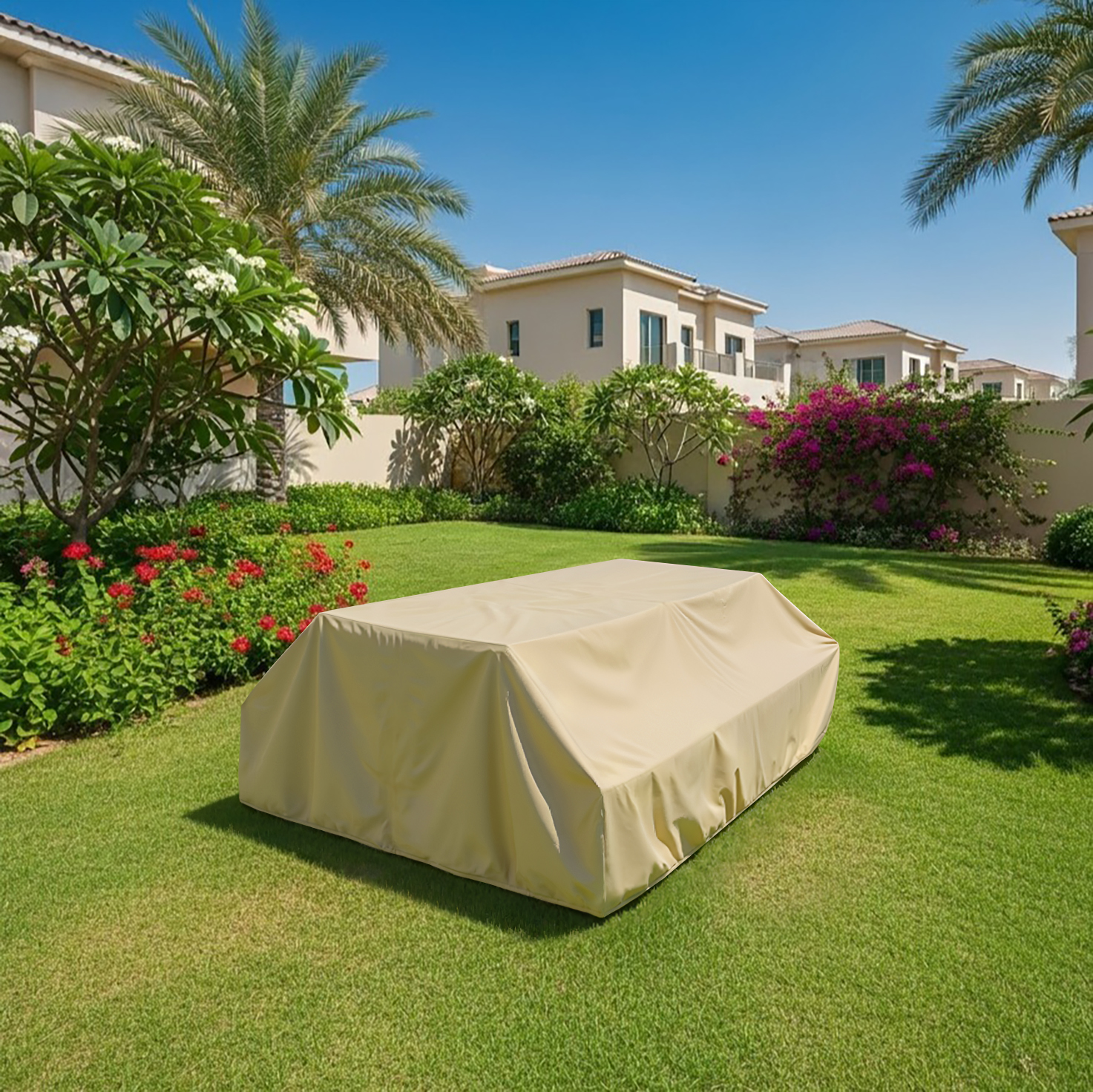 Beige Picnic Bench Dining Cover
