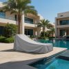Grey Raised-Back Sun Lounger Cover