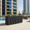Black Rectangular Bar Table Cover