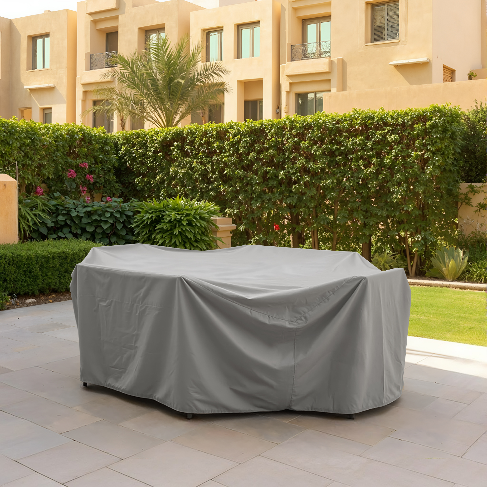 Grey Rectangular Dining Set Cover