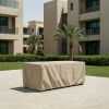 Beige Rectangular Dining Table Cover