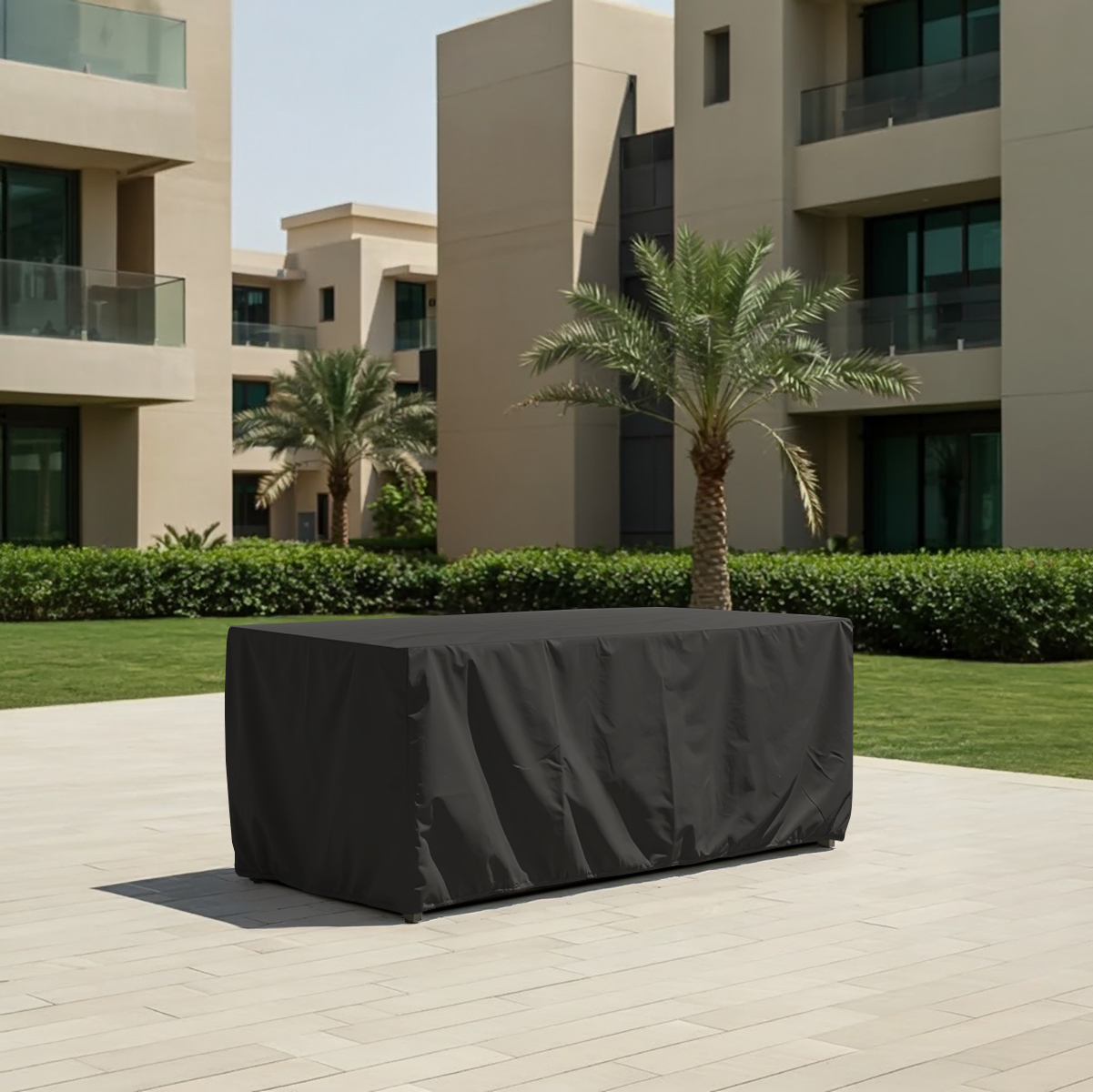 Black Rectangular Dining Table Cover
