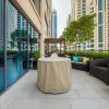 Beige Round Bar Table Cover