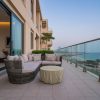 Beige Round Outdoor Coffee Table Cover
