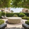 Beige Round Outdoor Hot Tub Cover