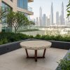 Beige Round Outdoor Table Top Cover