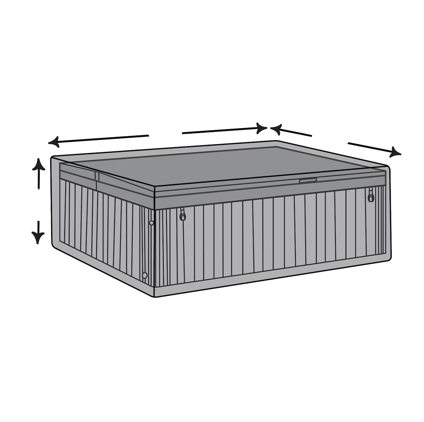Custom Rectangular Spa & Jacuzzi Cover