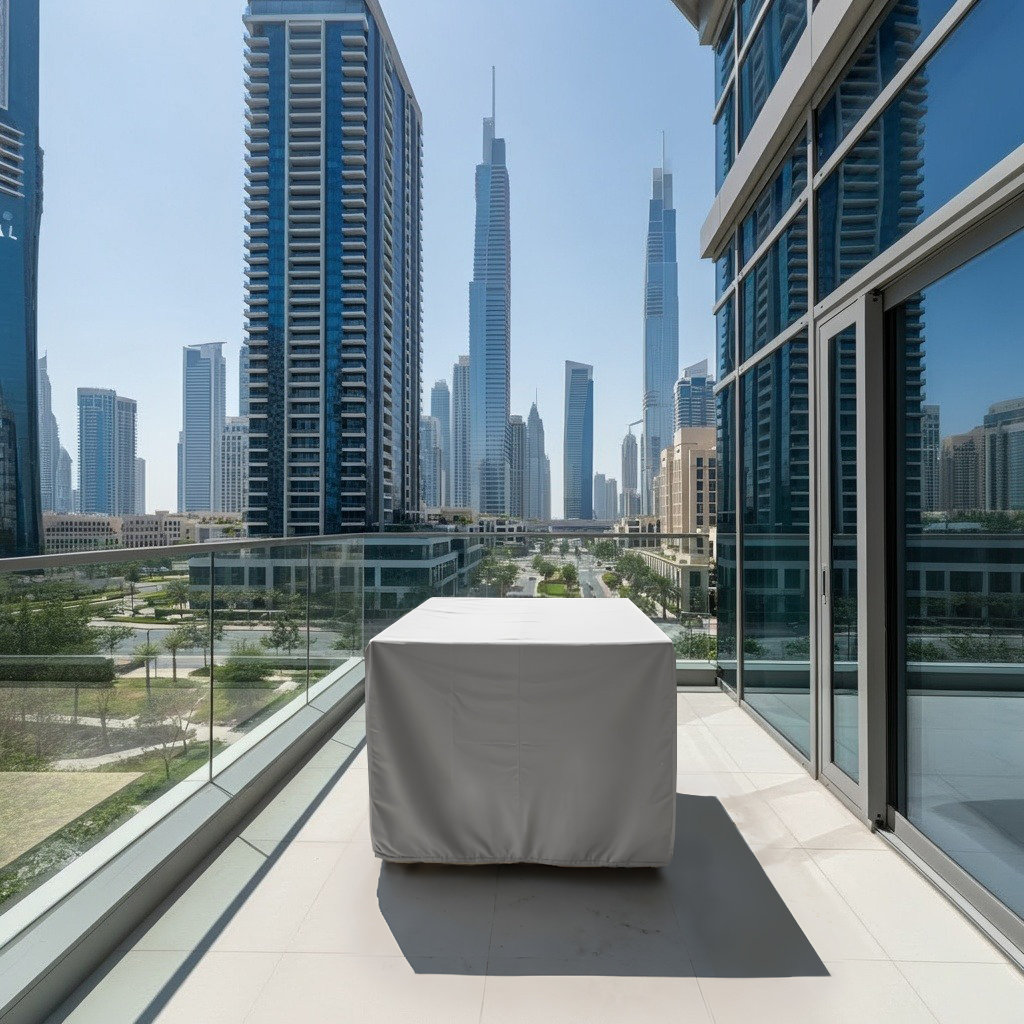 Grey Square Bar Table Cover