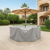 Grey Square Dining Set Cover with Umbrella