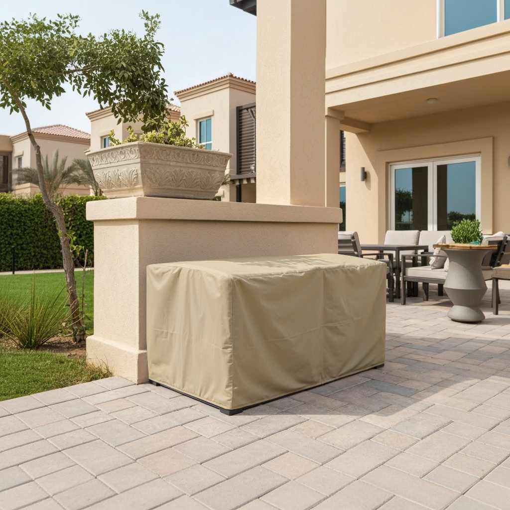 Beige Outdoor Storage Box Cover