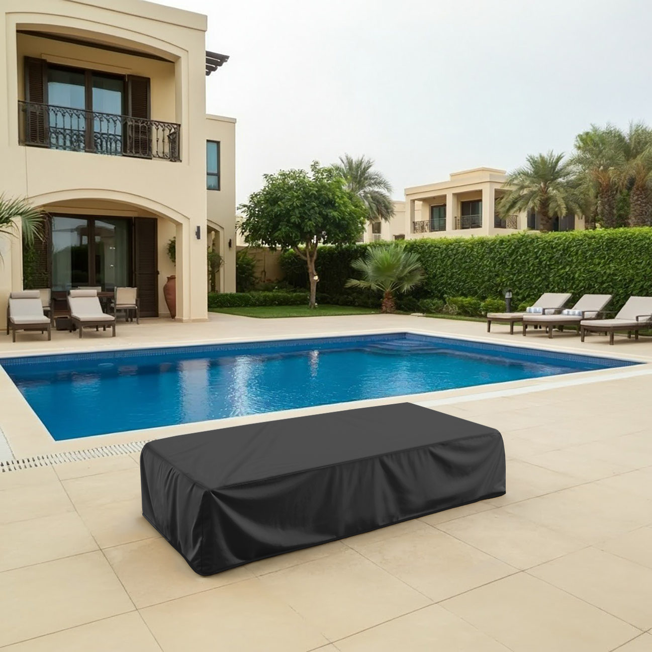 Black Sun Lounger Cover