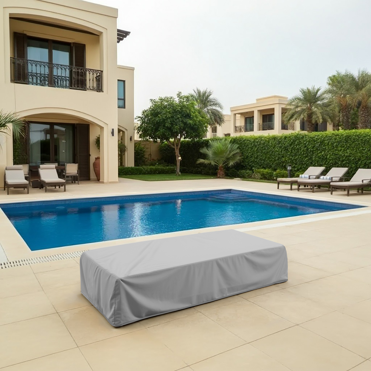 Grey Sun Lounger Cover