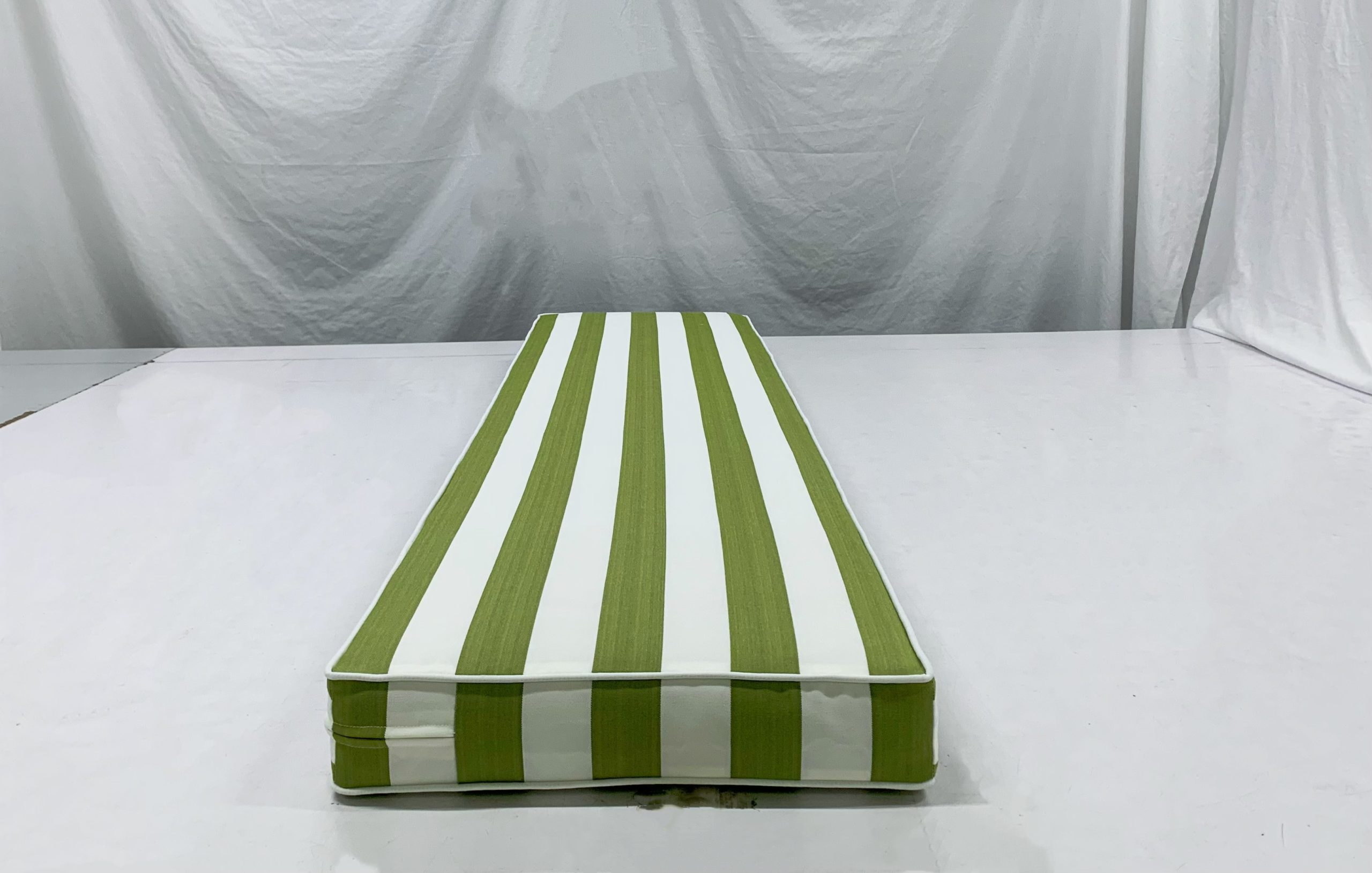 Vivianite Green Stripe Bench Cushion Cover