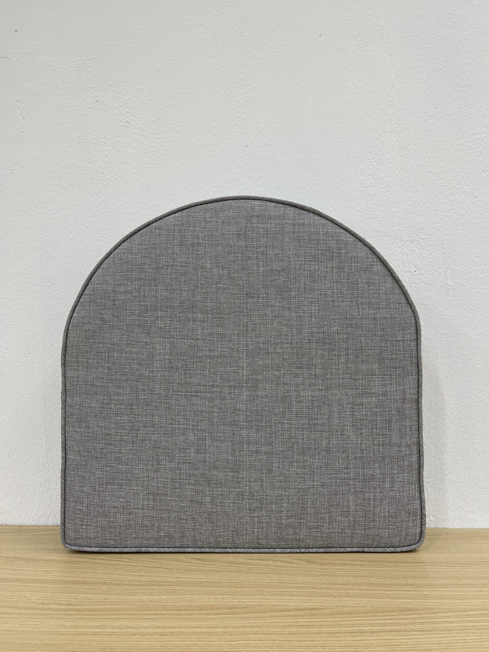 Jubilee Silver Rounded Seat Cushion Cover with Piping