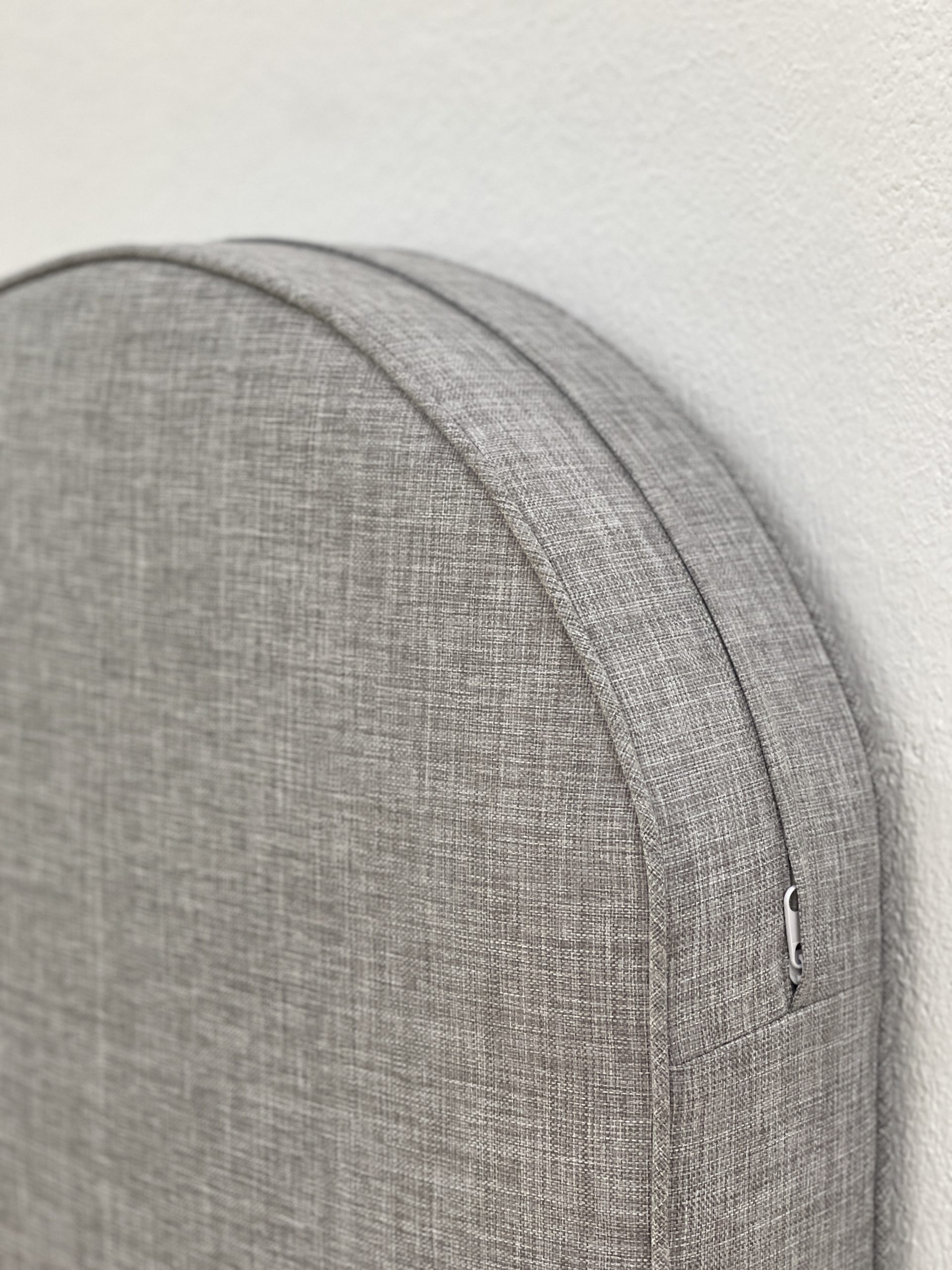 Jubilee Silver Rounded Seat Cushion Cover with Piping