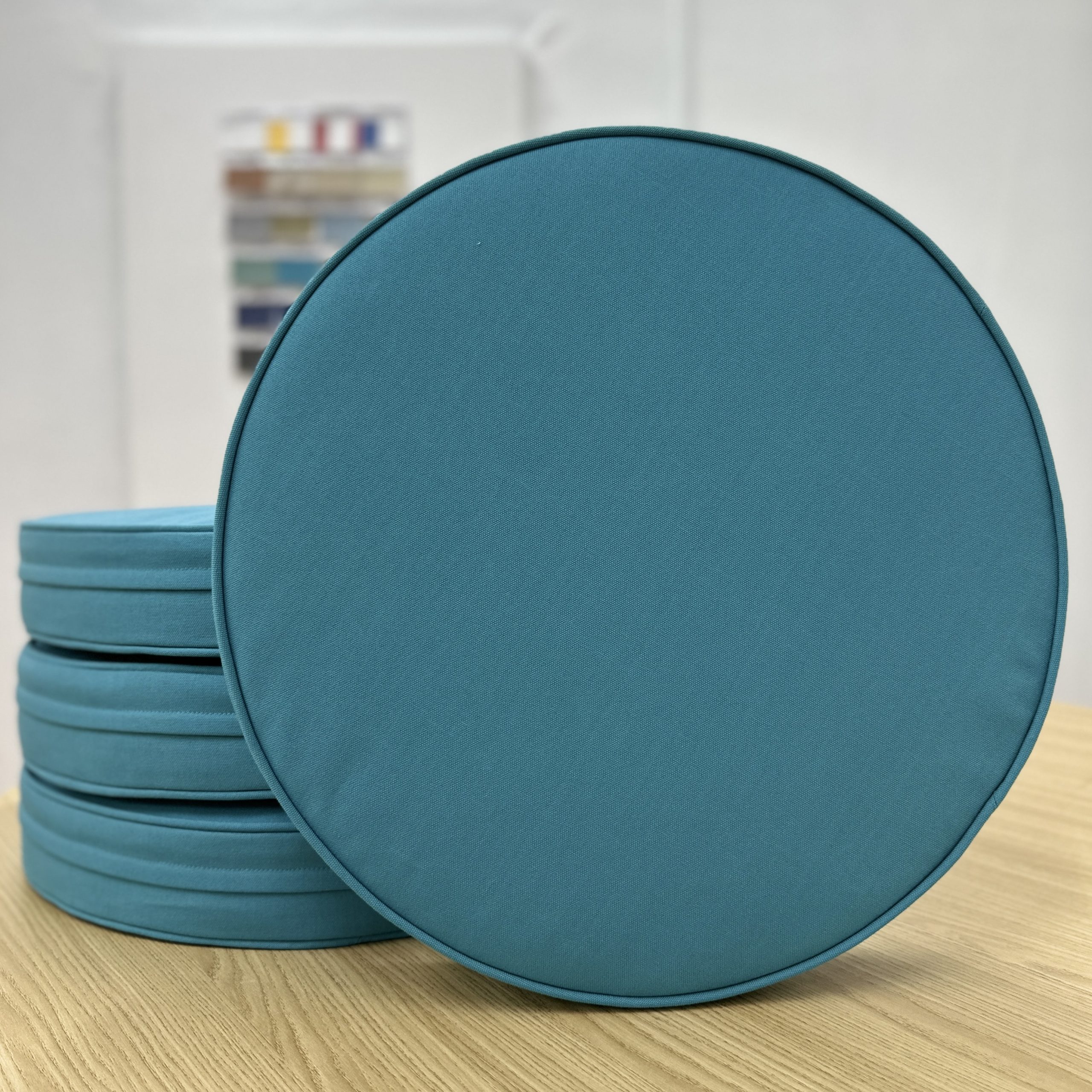 Round Surfy Blue Cushion Cover