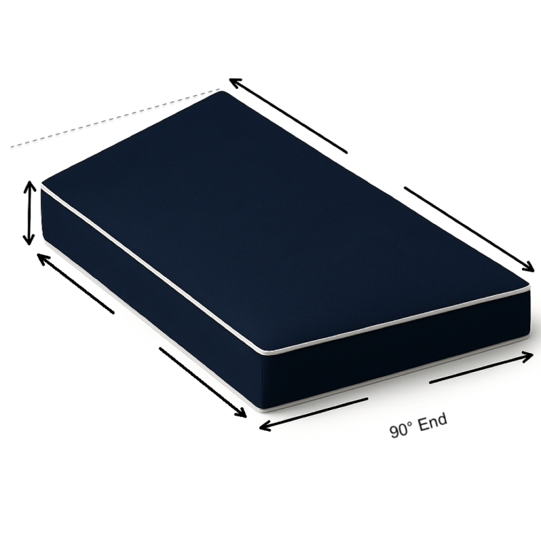 Custom Angled Bench Cushion Cover