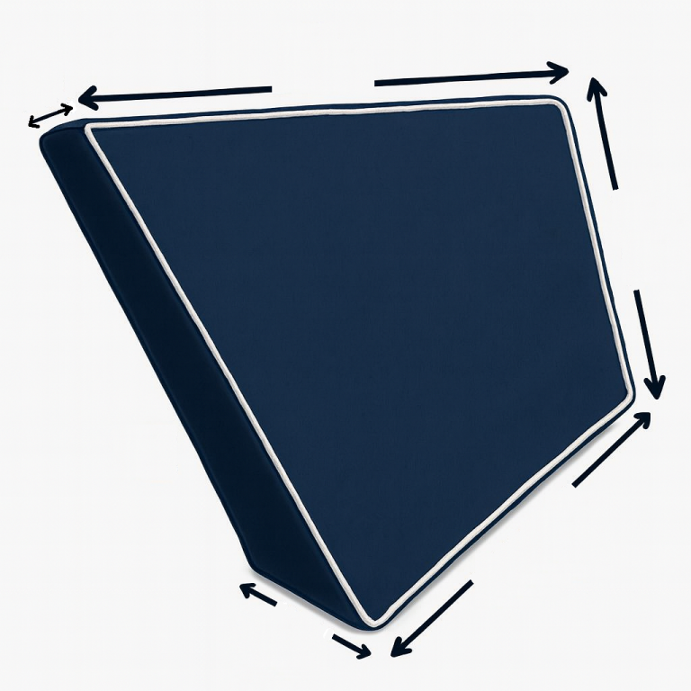 Custom Angled Wedge Back Cushion Cover