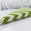 Green Stripe Angled Bench Cushion Cover