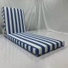 Coastal Blue Stripe Sun Lounge Cushion Cover