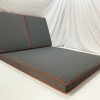 Grey Double Chaise Cushion Cover with Red Piping