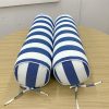 Coastal Blue Stripe Bolster Cushion Cover