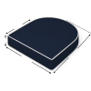 Custom Rounded Seat Cushion Cover