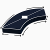 Custom Curved Bench Cushion Cover
