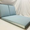 Maldives Blue Double Chaise Cushion Cover - Spring Green Piping