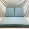 Maldives Blue Double Chaise Cushion Cover - Spring Green Piping