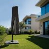 Black Outdoor Cantilever Umbrella Cover - Opened