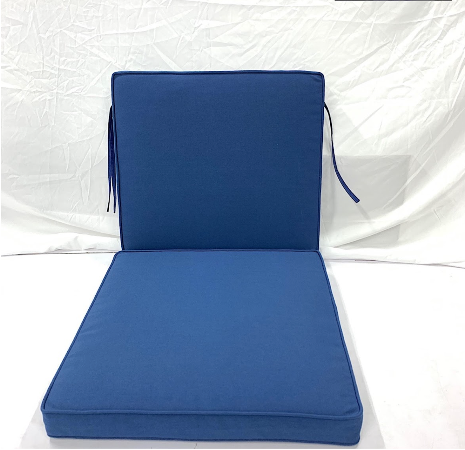 Denim Blue Custom Chair Cushion Set Cover