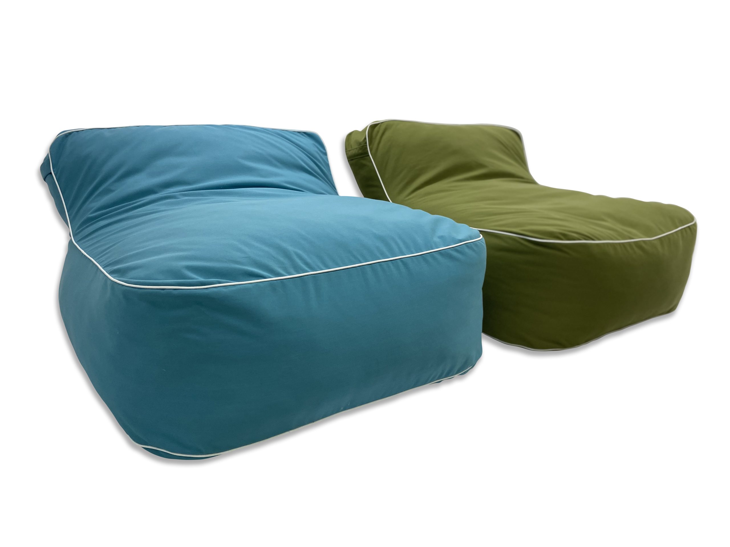 Custom Surfy Blue and Oasis Green Bean Bag Cover