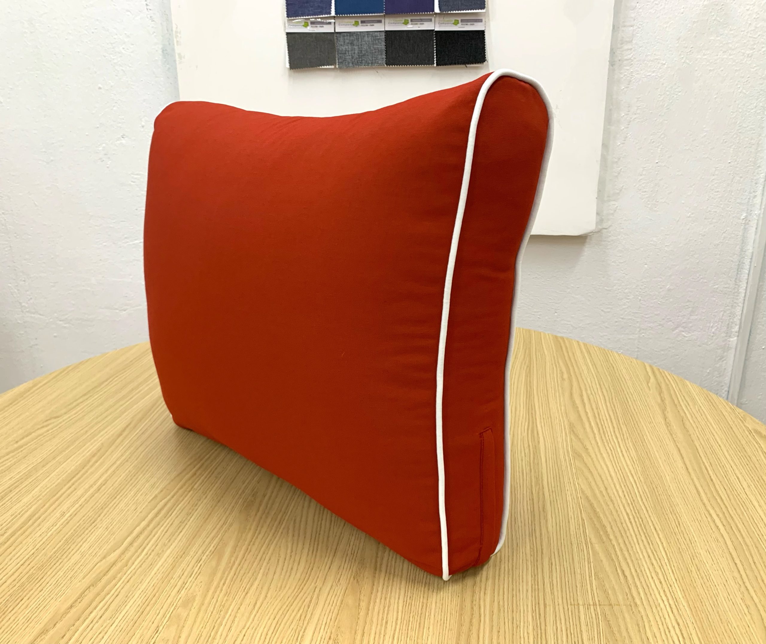 Rubellite Red Angled Lounge Back Cushion Cover